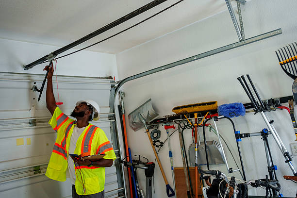 Professional Garage Door Panel Replacement technician working in Lake County County, OH